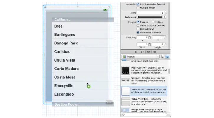 Fig. 3.3 - Afegir un Table View a la vista
