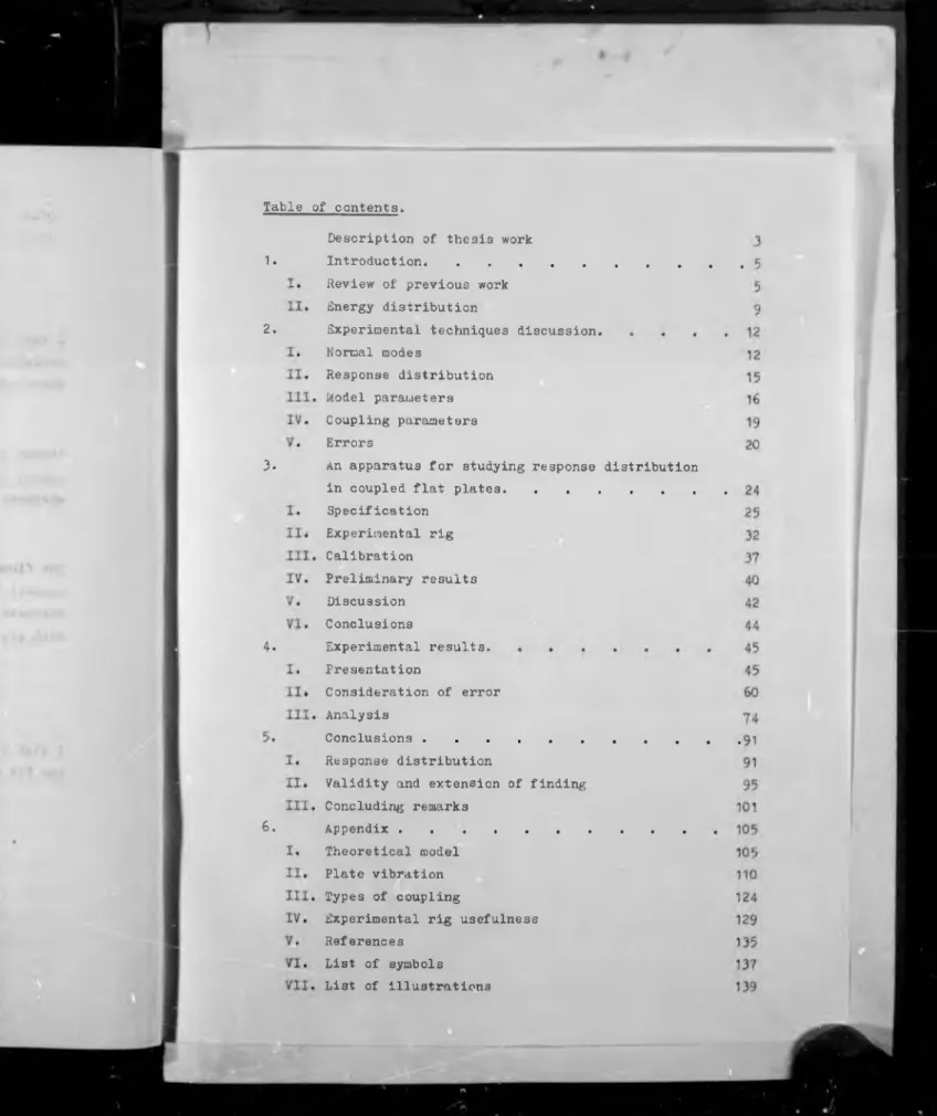 Table  of  contents. 1 . 2 . 3. 4. 6 .