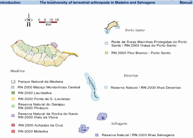 Figure 9. Protected areas of Madeira and Selvagens archipelagos, including Natura 2000 network sites (RN  2000) (adapted from http://www.pnm.pt/)