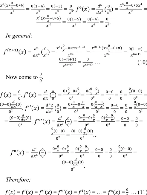 Table 1. Limits from both sides of zero. 