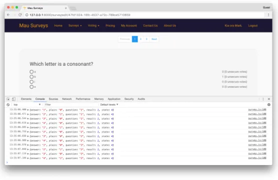 Figure 3.8: Example of the performance for decrypting each answer of a survey
