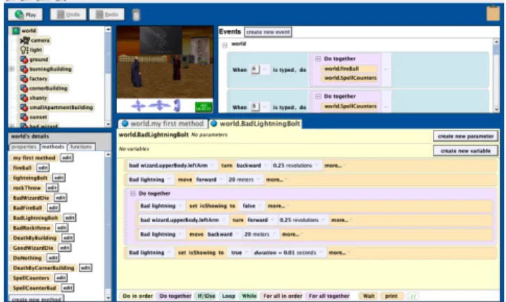 Figure 1: Student-created ‘Wizard Duel’ game.