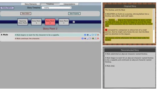 Figure 2.7: Screenshot of the Scheherazade annotation tool by Elson 2 .