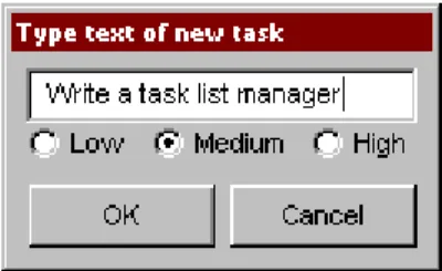 Figure 5.1: The dialog box created by the prompt-for-task method
