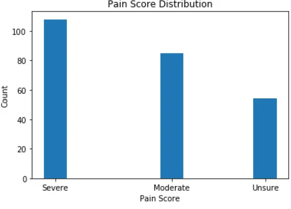 Figure 4.4: Data distribution of pain score dataset with 247 data samples