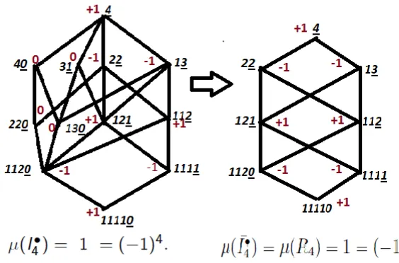 Figure 6 : Hasse digram of I• 4and R4
