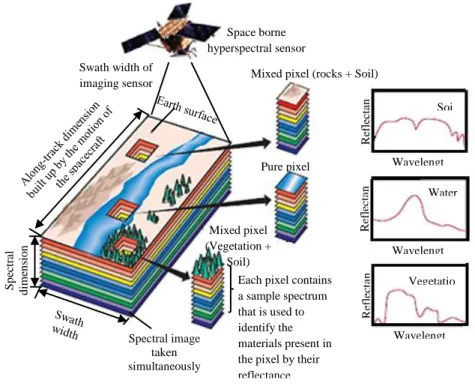 Figure 2.6: Concept of imaging Spectrometer   (Shaw and Burke, 2003) 
