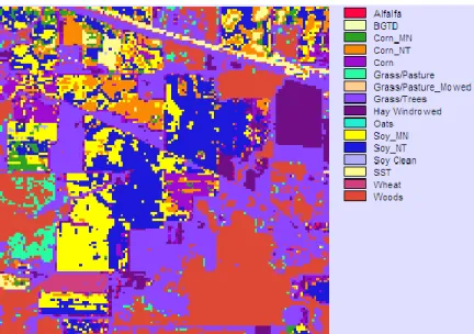 Figure 4.6: Land cover map obtained from an ensemble of 18 bands (Ensemble 3) 