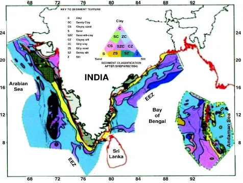 Fig. 2: Regional Seabed Map of Sediment Types in Indian Off-shore Territory