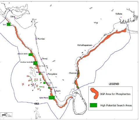 Fig. 3: Placer heavy mineral deposit occurrences along Indian coast