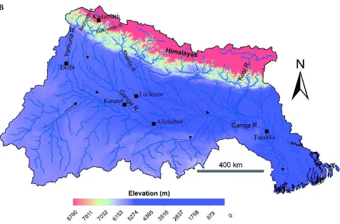 Fig. 1: (A) Major river basins of India. The Indian landscape has been classified into 18 major river basins (Source: http://www.india-wris.nrsc.gov.in/)