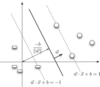 Figure 2.2: Binary Support Vector Machines