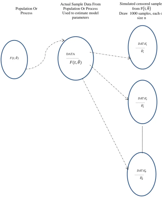 Figure 2.1.Illustrates the parametric bootstrap resampling method  