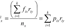 Table 1: Data Format for Ridit Analysis 