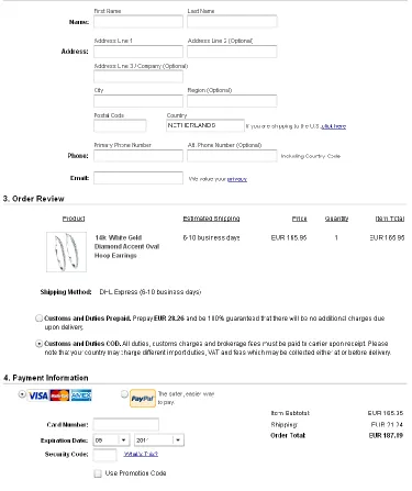 Figure 15. Sears - one-page checkout 