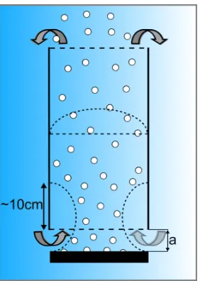 Figure 4.4: Schematically shown is the development of the ﬂow proﬁle inside the innertube