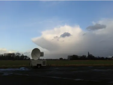 Figure 3.1: The modified Meteor 50DX operated by NCAS deployed at the Burn testing site, 30-01-2013