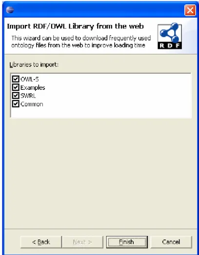 Figure 5: Downloading example OWL/RDFS libraries 