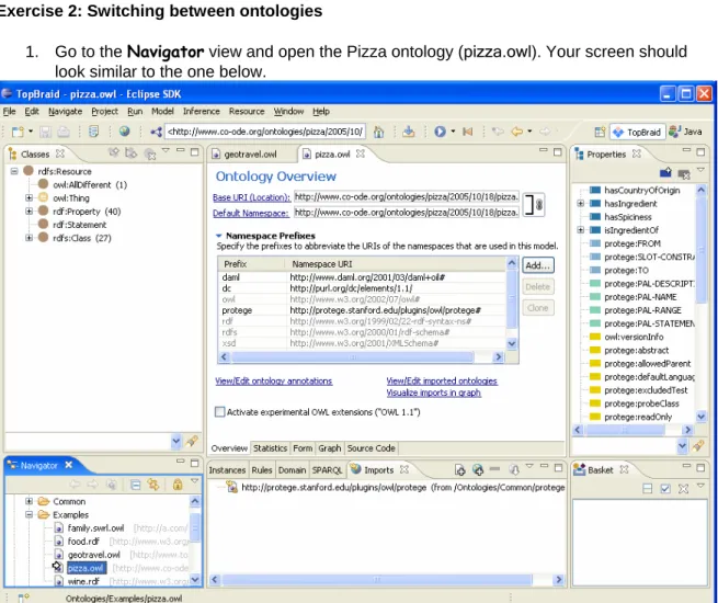 Figure 8: Opening multiple ontologies 