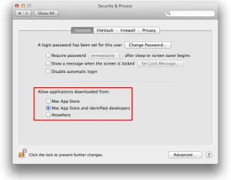 Figure 4.2: the option menu for Gatekeeper