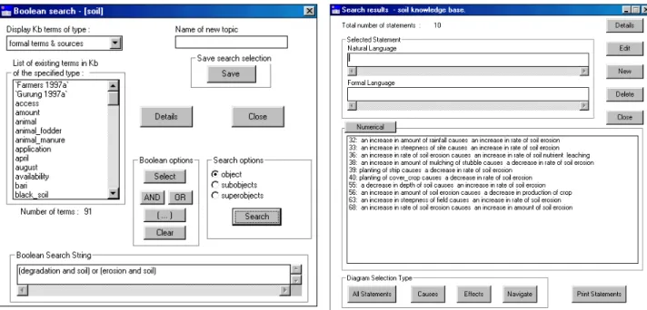 Figure 7.62  Carrying out a Boolean Search in ‘soil’  Figure 7.63    Search results from the Boolean  Search in Figure 7.62 