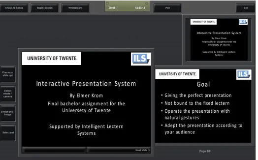 Figure 1.2 . The screen in sho-Q as the presenter sees during his presentation.