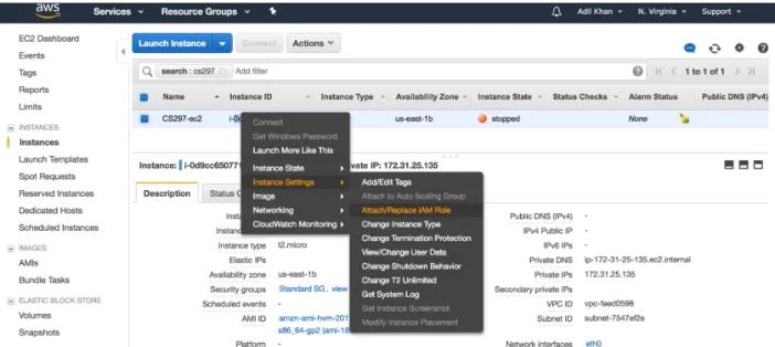 Figure 4 Attaching the role to EC2 1 