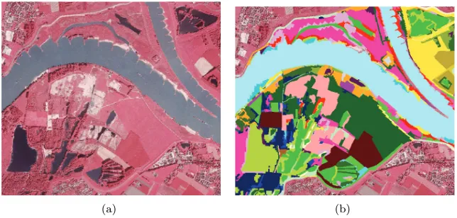 Figure 1.4:The three types of vegetation as modelled in WAQUA byvan Velzen and Klaassen (1999): (a) vegetation parallel to the ﬂow, (b) vege-tation perpendicular to the ﬂow (serial) and (c) randomly placed vegetation inthe area.