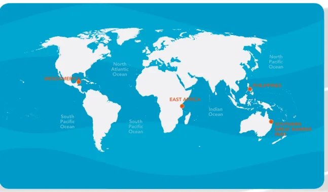 Figure 1. Four CRTR regions and locations of the Centers of Excellence