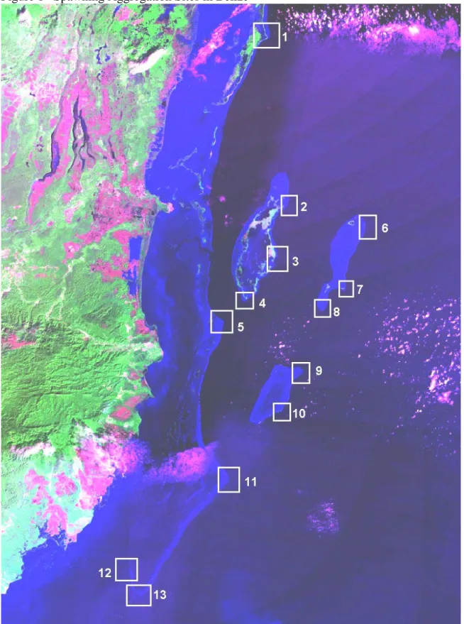 Figure 1   Spawning Aggregation Sites in Belize 