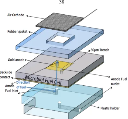 Figure 1.9 The 25 µL reactor with bottom feed holes and backside anode contact.  
