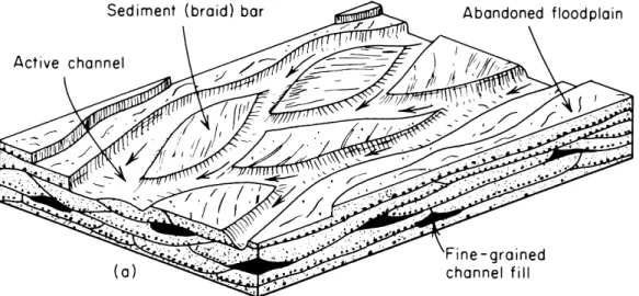 Figure 2 - Braided River Environment (Freeze &amp; Cherry, 1979)