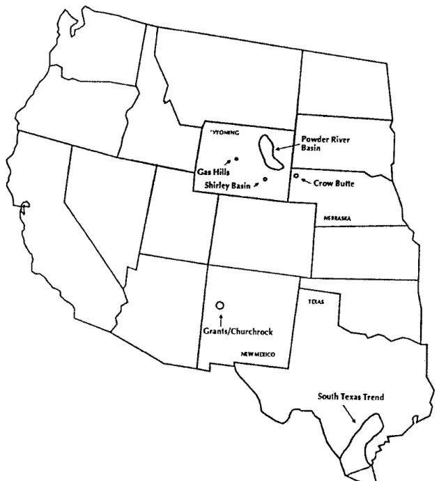 Figure 19 - Location of ISL Sites in the USA (Underhill, 1992)
