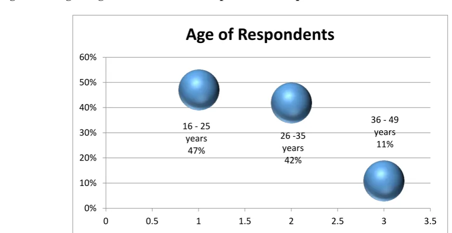 Figure 6.3: Age range of customers who responded to the questionnaire  