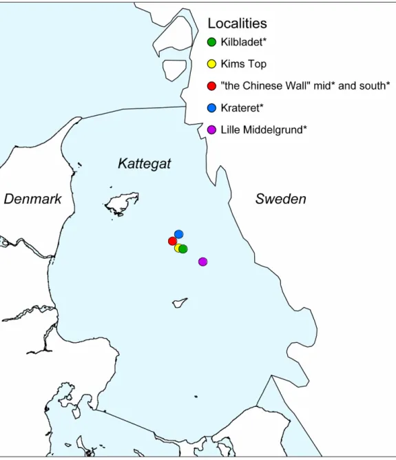 Figure 1  Localities of stations. Stations sampled in this project are marked with a star in the legend