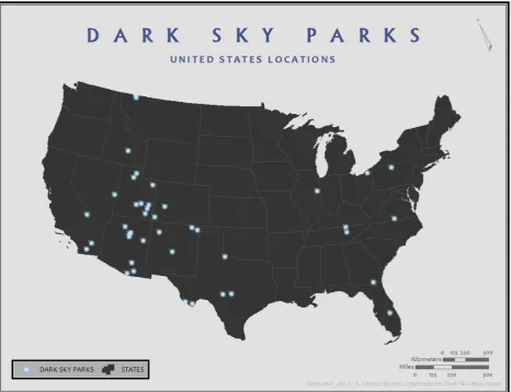 Figure 2. Dark Sky Parks Overview Map. 