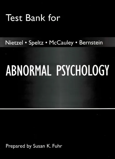 Abnormal Psychology - Test Bank - Fuhr