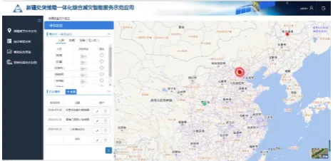 Figure 5. Demonstration application of comprehensive disaster reduction intelligent service in Xinjiang 