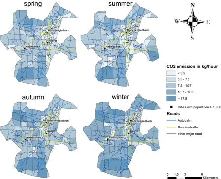 Table 2 lists selected statistical variables (mean, minimum, maximum and standard deviation) for the dataset that provides the basis for the cartograms in Figure 6