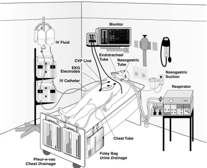 Figure 1.1: A typical intensive care unit patient. [3] 