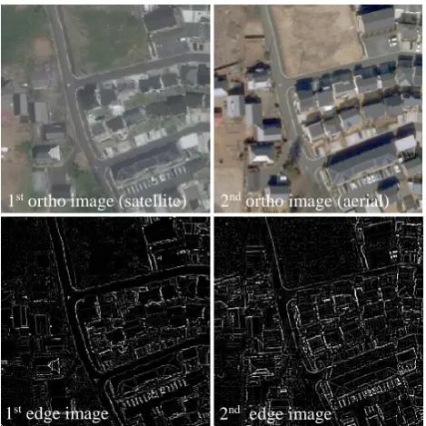 Figure 2.  Example of ortho images and edge images 