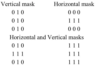 Figure 4.14 Horizontal and vertical mask [59] 