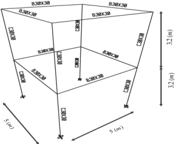 Figure 5. The three-dimensional model of the used building 