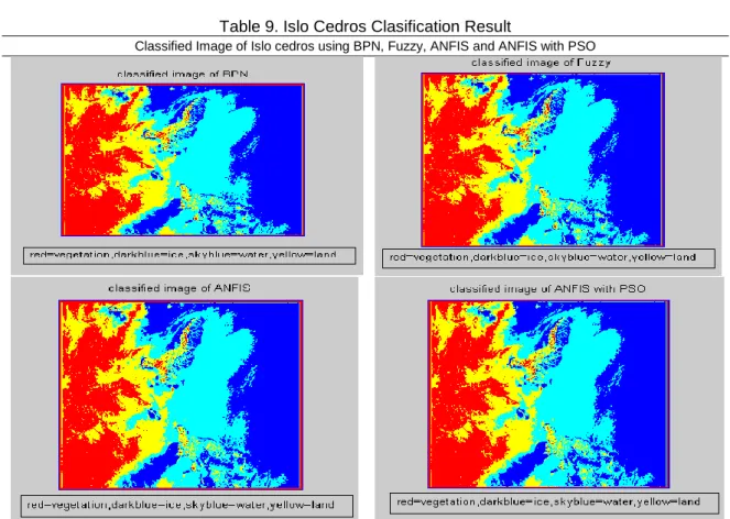 Table 9. Islo Cedros Clasification Result 