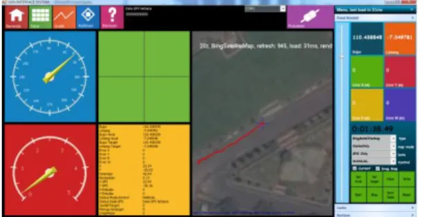 Fig 11. Display UGV movements with GPS data on the Interface 