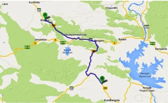 Figure 3.1d: Location Map of NH-200 