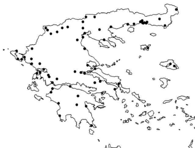 Fig. 1. The Greek wetlands from