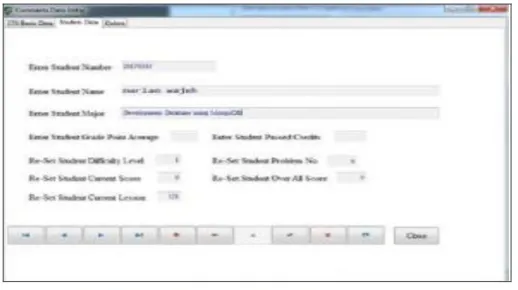 Fig. 6: Form for adding initial students' information