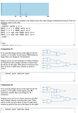 Figure 5. This is the Dear Gamma interface for a student with a solu- solu-tion containing 114 transistors