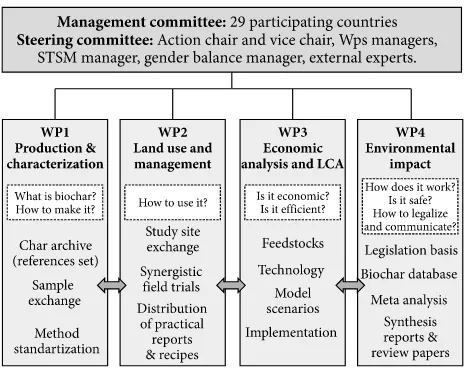 Fig. 1. Organization of EU COST Action TD1107: Biochar as option for sustainable resource management